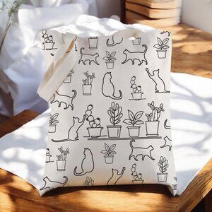 Gifts for Plant and Cat Lovers: Zippered Book Sleeve for Women Gardeners